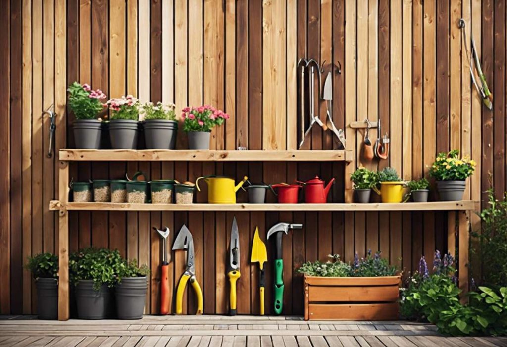 Rangement vertical : exploiter les murs de votre abri de jardin